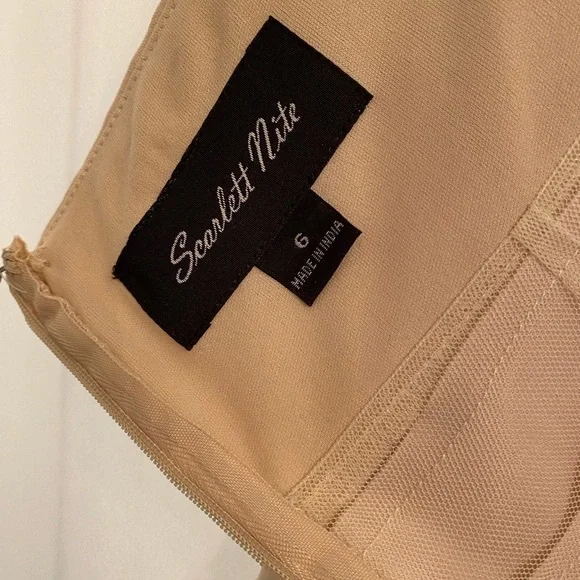 NWT Halter dress Size 6 in Cream Satin Christmas New Years Eve Holidays - Picture 7 of 12